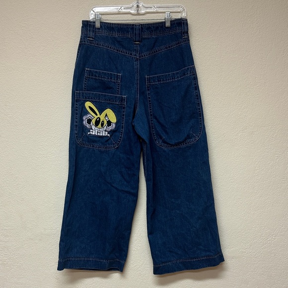 aLab Denim - ALab womans Wide-Leg Jeans with Cartoon Patch size 30